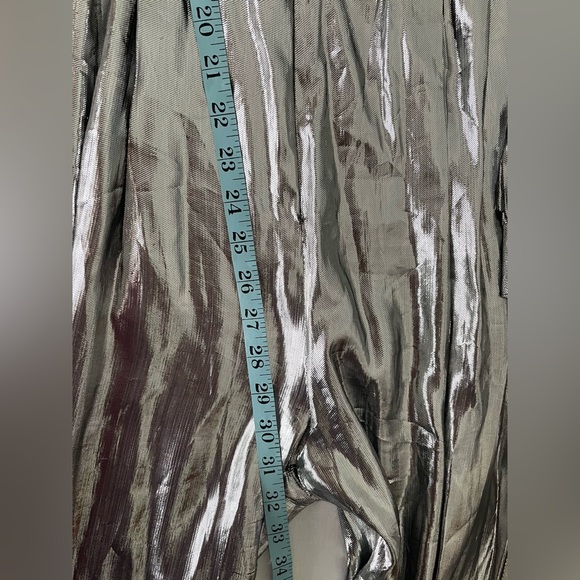 Vintage Silver Metallic Jumpsuit Caron Chicago Size 10 - Picture 7 of 8